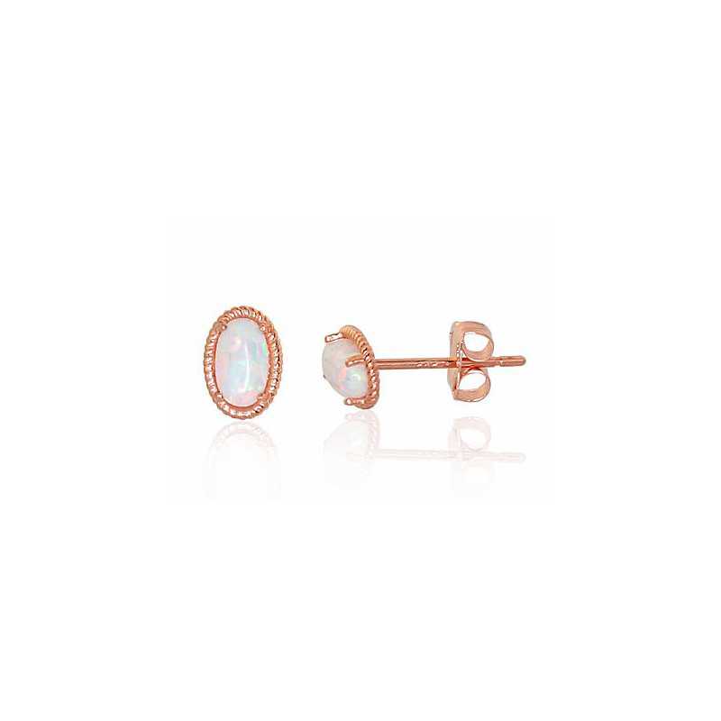 Gold classic studs earrings, 585°, Opalit , 1201043(Au-R)_OP