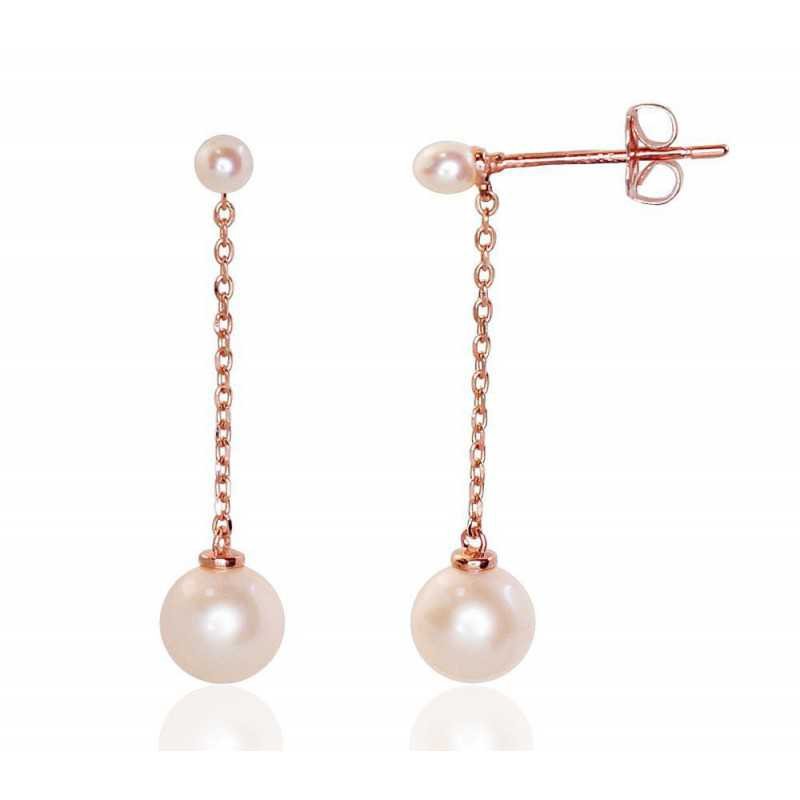 Gold classic studs earrings, 585°, Fresh-water Pearl , 1201044(Au-R)_PE