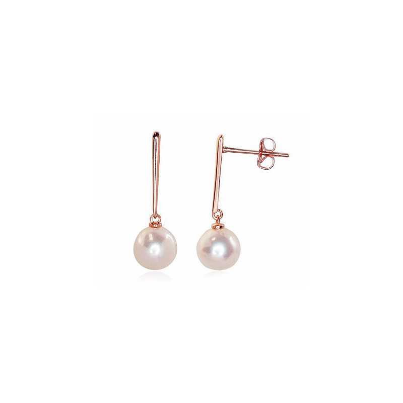 Gold classic studs earrings, 585°, Fresh-water Pearl , 1201045(Au-R)_PE