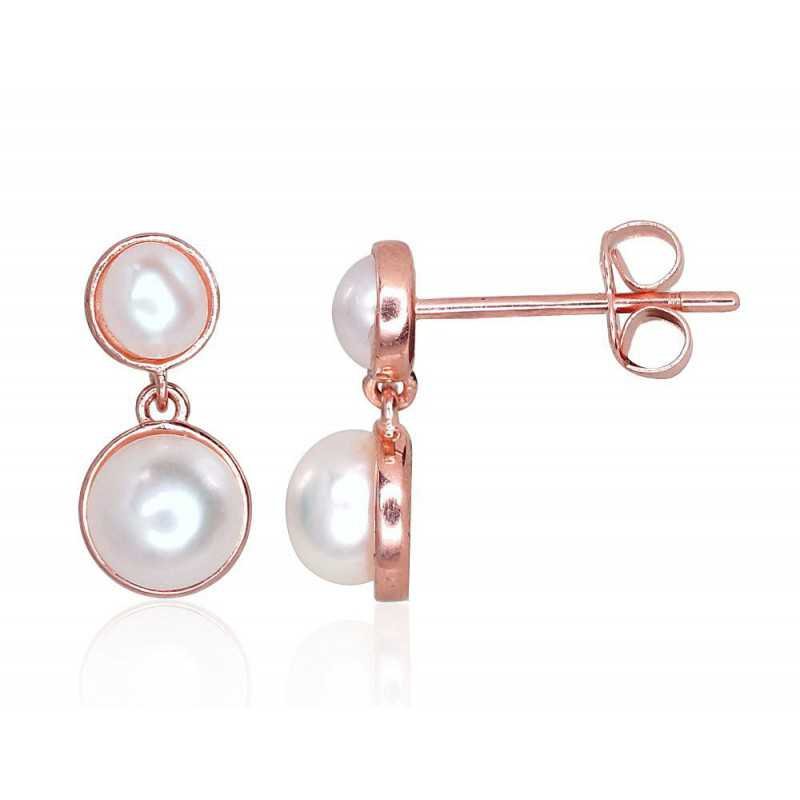 Gold classic studs earrings, 585°, Fresh-water Pearl , 1201219(Au-R)_PE