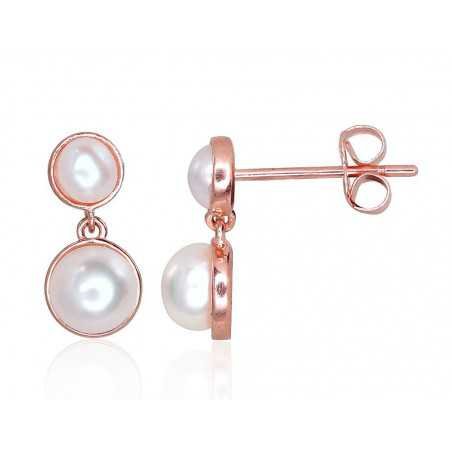 Gold classic studs earrings, 585°, Fresh-water Pearl , 1201219(Au-R)_PE