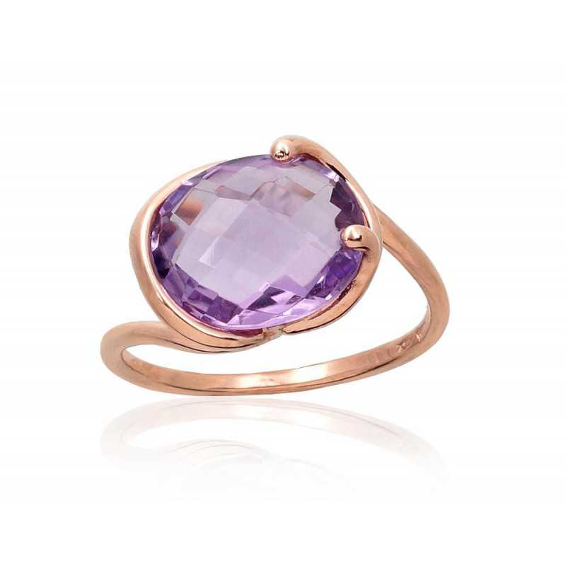 585° Gold ring, Stone: Amethyst , Type: \"Alessandria\"  kolekcija, 1100958(Au-R)_AM