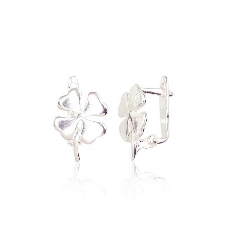 925°, Silver earrings with english lock, No stone, 2201607