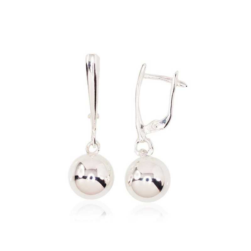 925°, Silver earrings with english lock, No stone, 2203138