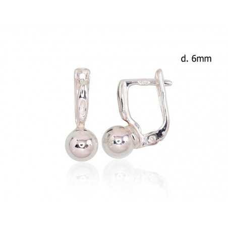 925°, Silver earrings with english lock, No stone, 2203194