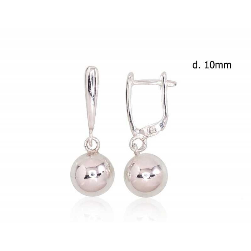 925°, Silver earrings with english lock, No stone, 2203195