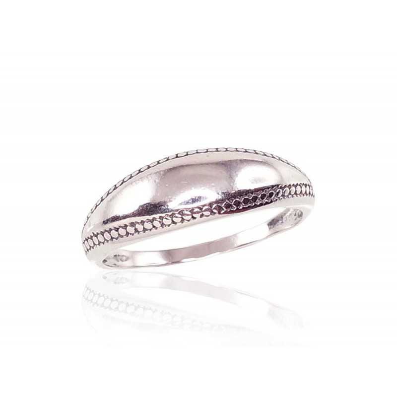 925° Genuine Sterling Silver ring, Stone: No stone, Type: Women, 2100921(POx-Bk)