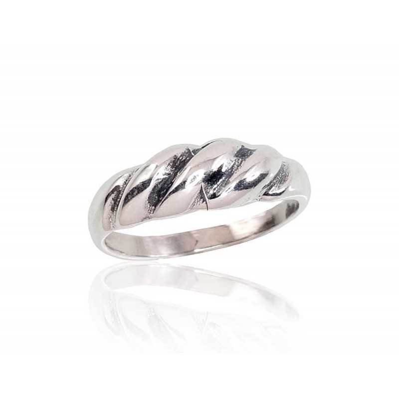 925° Genuine Sterling Silver ring, Stone: No stone, Type: Women, 2101654(POx-Bk)