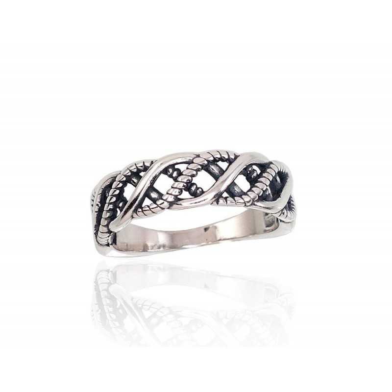 925° Genuine Sterling Silver ring, Stone: No stone, Type: Women, 2101655(POx-Bk)