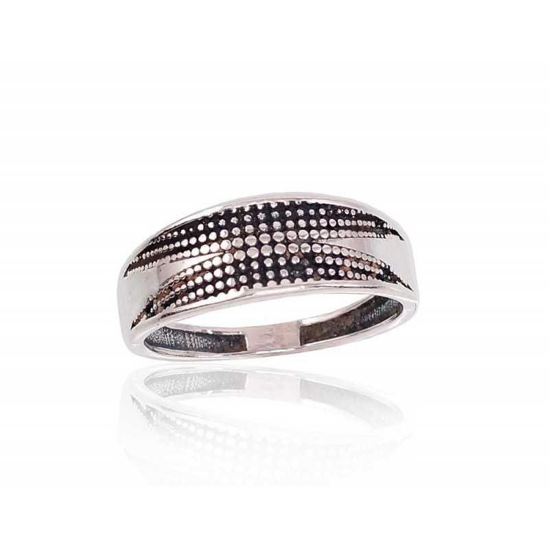 925° Genuine Sterling Silver ring, Stone: No stone, Type: Women, 2101664(POx-Bk)