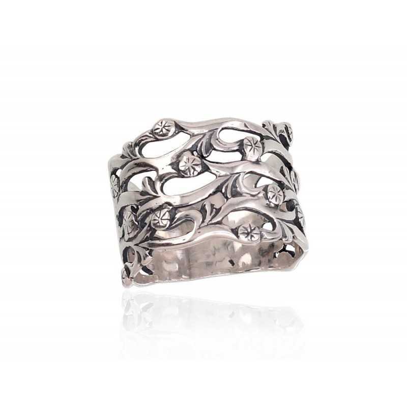 925° Genuine Sterling Silver ring, Stone: No stone, Type: Women, 2101666(POx-Bk)