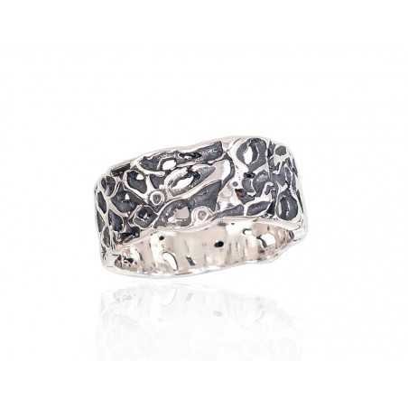 925° Genuine Sterling Silver ring, Stone: No stone, Type: Women, 2101667(POx-Bk)