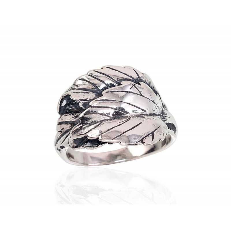 925° Genuine Sterling Silver ring, Stone: No stone, Type: Women, 2101678(POx-Bk)