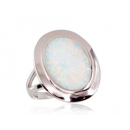 925° Genuine Sterling Silver ring, Stone: Opalit , Type: Women, 2100853_OP-W