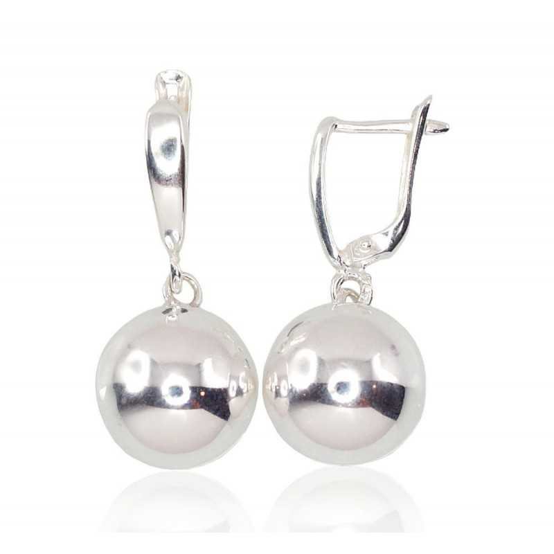 925°, Silver earrings with english lock, No stone, 2201661
