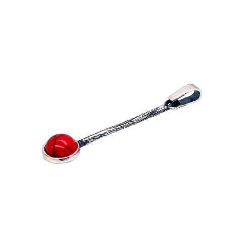 925° Silver pendant, Type: \"K-Exclusive\"  collection, Stone: Coral , 2301883(POx-Bk)_COX