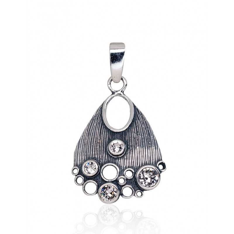 925° Silver pendant, Type: Women, Stone: Zirkons , 2301896(POx-Bk)_CZ