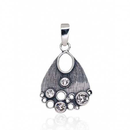 925° Silver pendant, Type: Women, Stone: Zirkons , 2301896(POx-Bk)_CZ