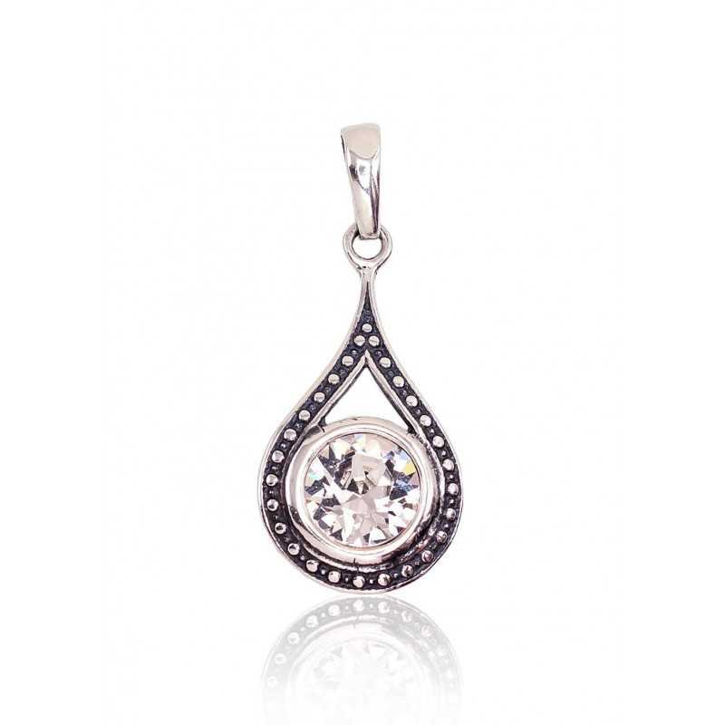 925° Silver pendant, Type: Women, Stone: Crystals , 2301537(POx-Bk)_SV