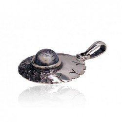 925° Silver pendant, Type: \"K-Exclusive\"  collection, Stone: Dendritic Agate , 2301797(POx-Bk)_AGD