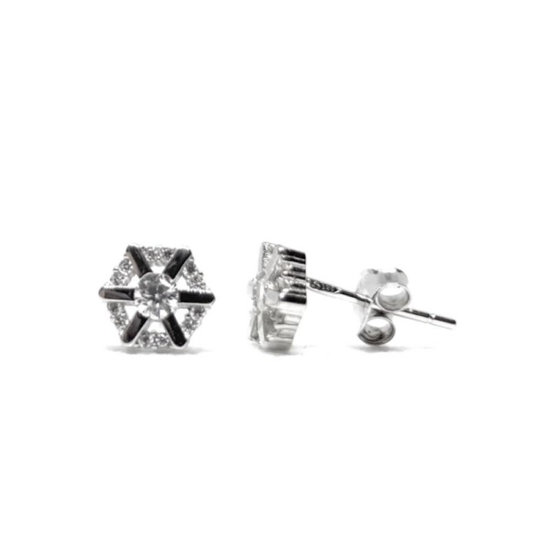  Silver Stud Earrings, Silver, No stone, 910038