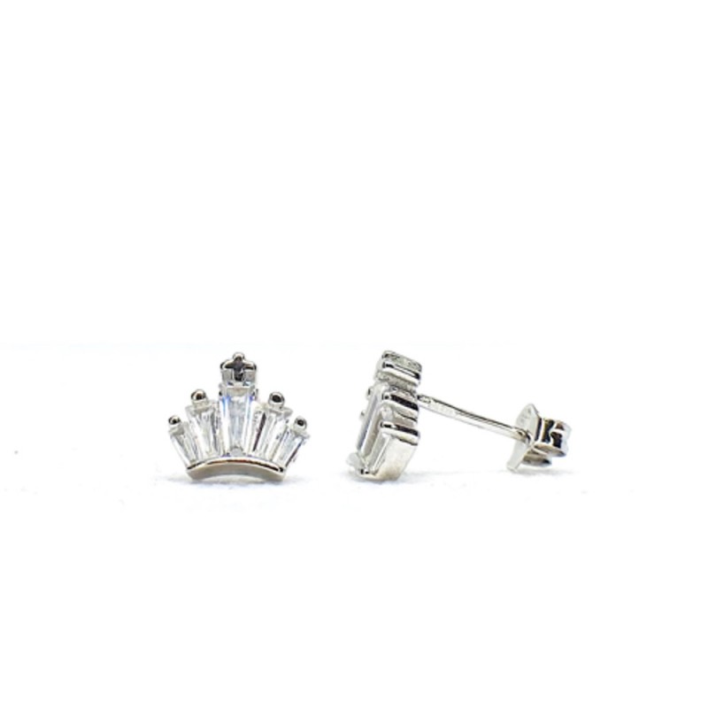  Silver Stud Earrings, Silver, No stone, 910049