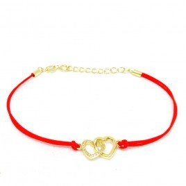 925 Sterling silver bracelet with thread. Gold plated