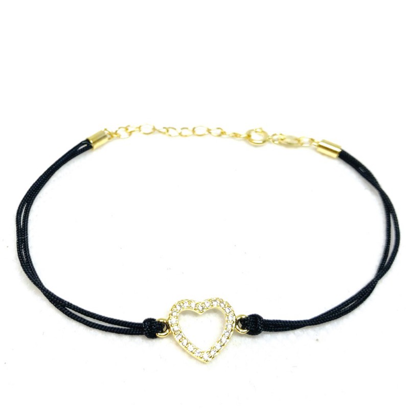 925 Sterling silver bracelet with thread. Gold plated