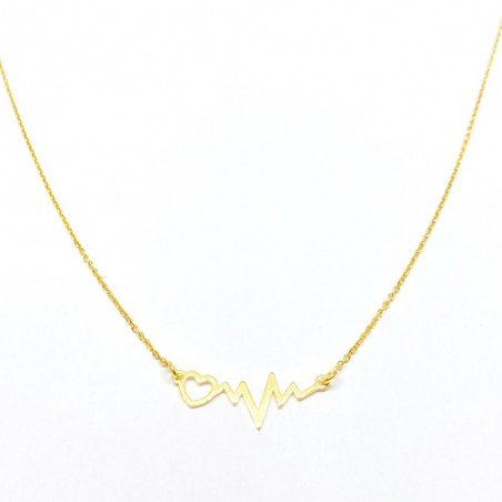 925 Silver chain with pendant. Plated with gold