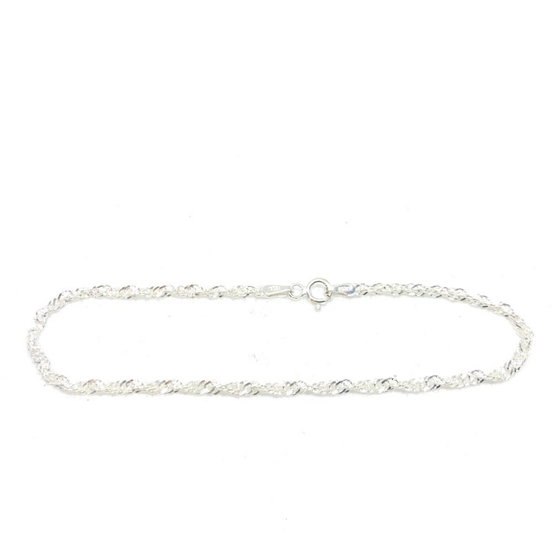 925 Sterling silver bracelet. Height: 2 mm