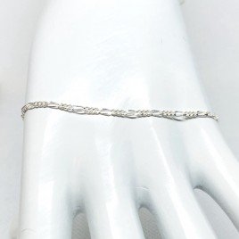 925 Sterling silver bracelet. Height: 2 mm