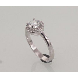 925° Genuine Sterling Silver ring, Stone: Zirkons , Type: Women, 2101469(PRh-Gr)_CZ