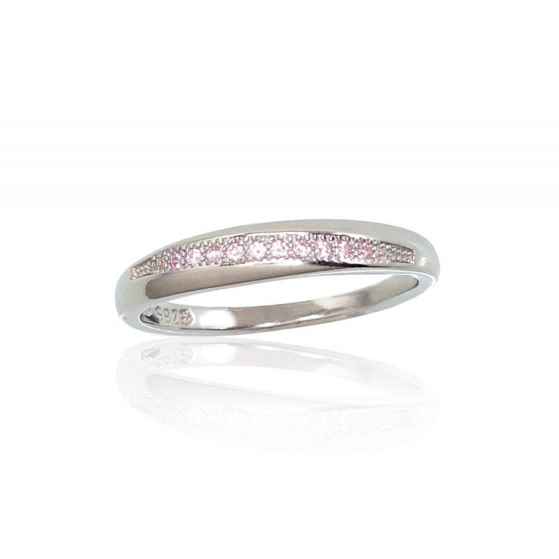 925° Genuine Sterling Silver ring, Stone: Zirkons , Type: Women, 2101647(PRh-Gr)_CZ-PI