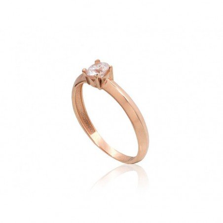 Gold ring, Rose gold, 585°, Zirkons , 1101077(Au-R)_CZ