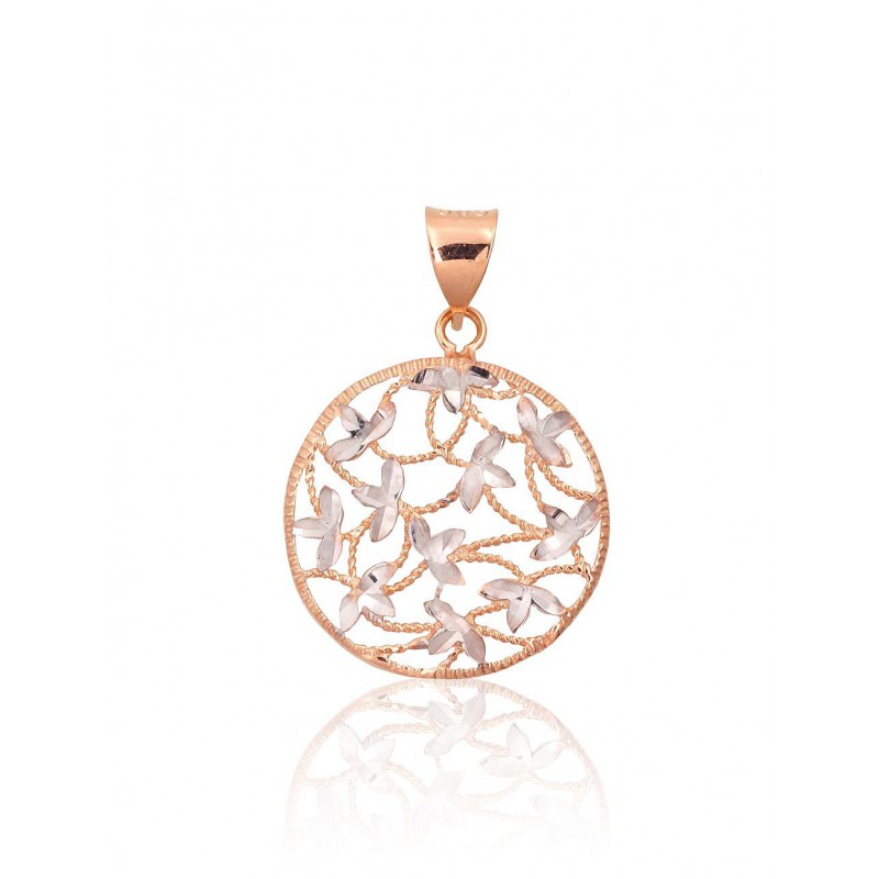 Gold pendant, 585°, Rose gold, No stone, 1300944(Au-R+PRh-W)