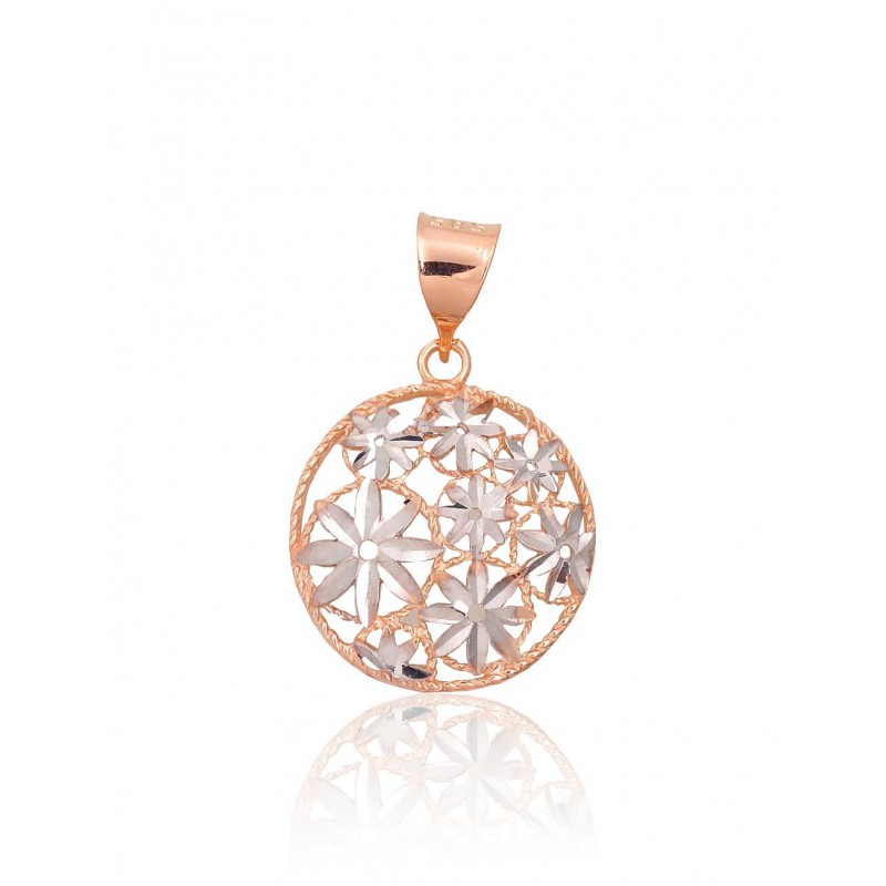 Gold pendant, 585°, Rose gold, No stone, 1300945(Au-R+PRh-W)