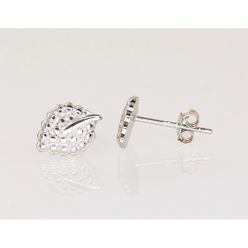 925° Silver Stud Earrings, Silver, No stone, 2203127(PRh-Gr)