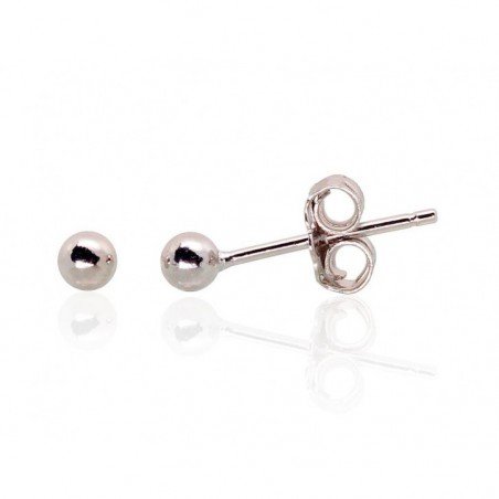 925° Silver Stud Earrings, Silver, No stone, 2203471(PRh-Gr)