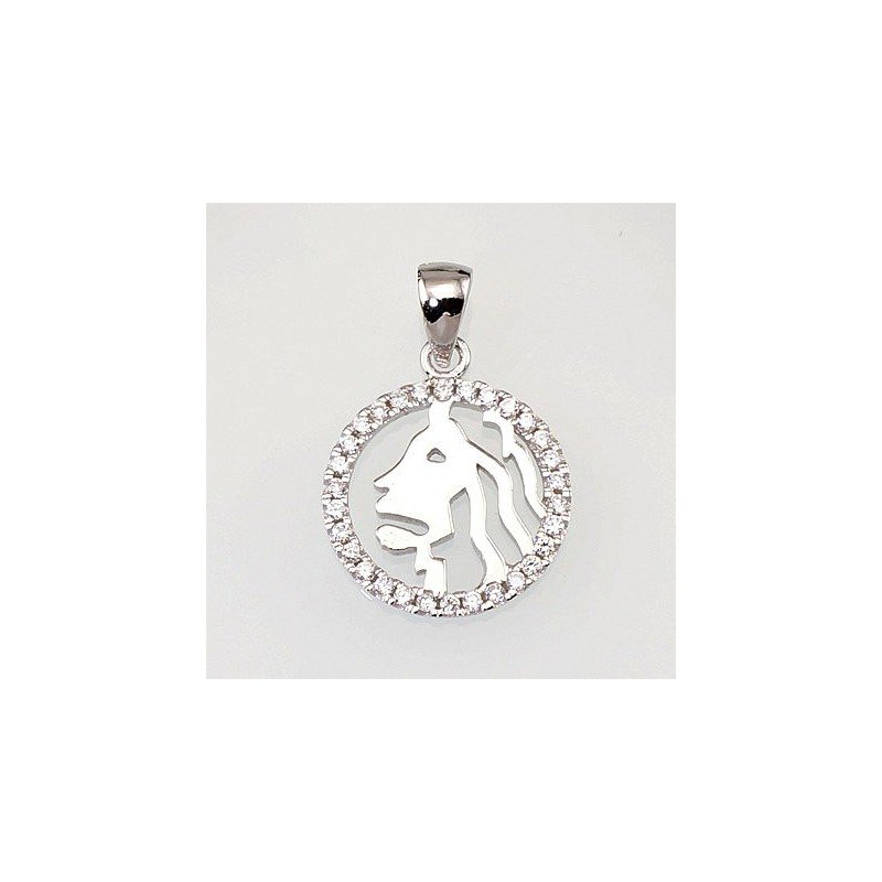 925° Silver pendant, Type: Zodiac signs, Stone: Zirkons , 2300387(PRh-Gr)_CZ