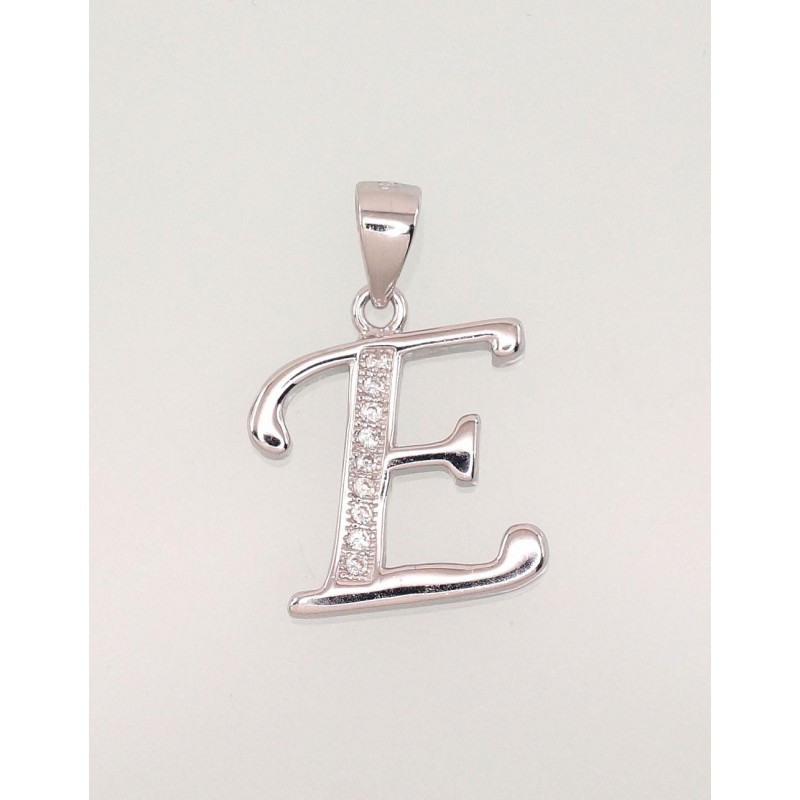 925° Silver pendant, Type: Letters, Stone: Zirkons , 2301609(PRh-Gr)_CZ