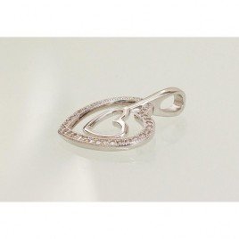925° Silver pendant, Type: Women, Stone: Zirkons , 2301660(PRh-Gr)_CZ