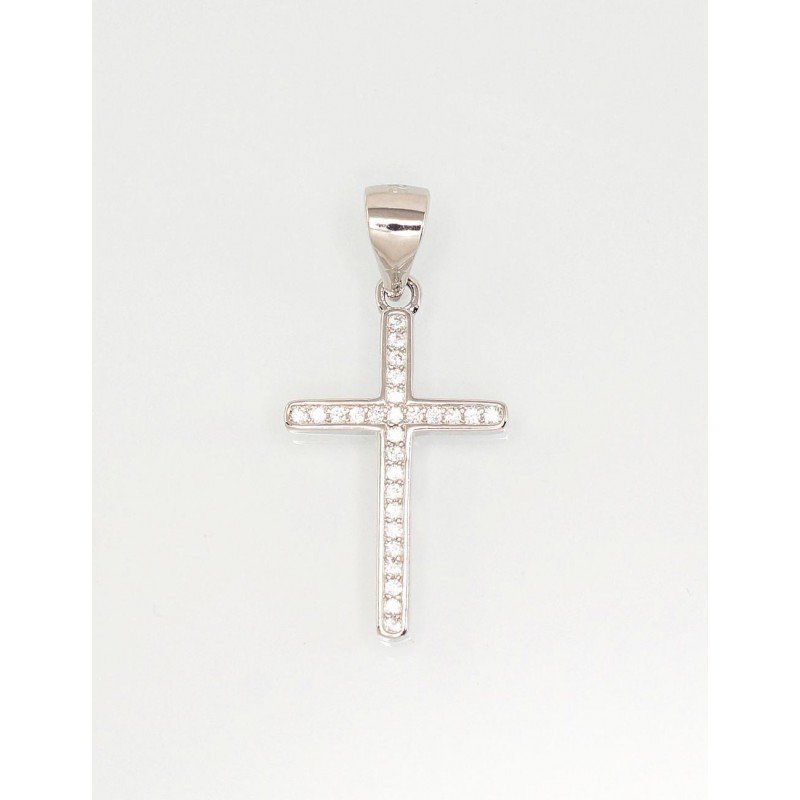 925° Silver pendant, Type: Crosses and Icons, Stone: Zirkons , 2301731(PRh-Gr)_CZ
