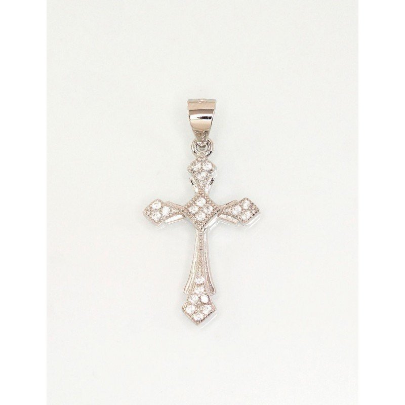 925° Silver pendant, Type: Crosses and Icons, Stone: Zirkons , 2301736(PRh-Gr)_CZ