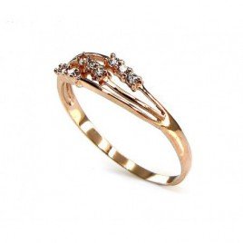 585° Gold ring, Stone: Zirkons , Type: Women, 1100060(Au-R)_CZ