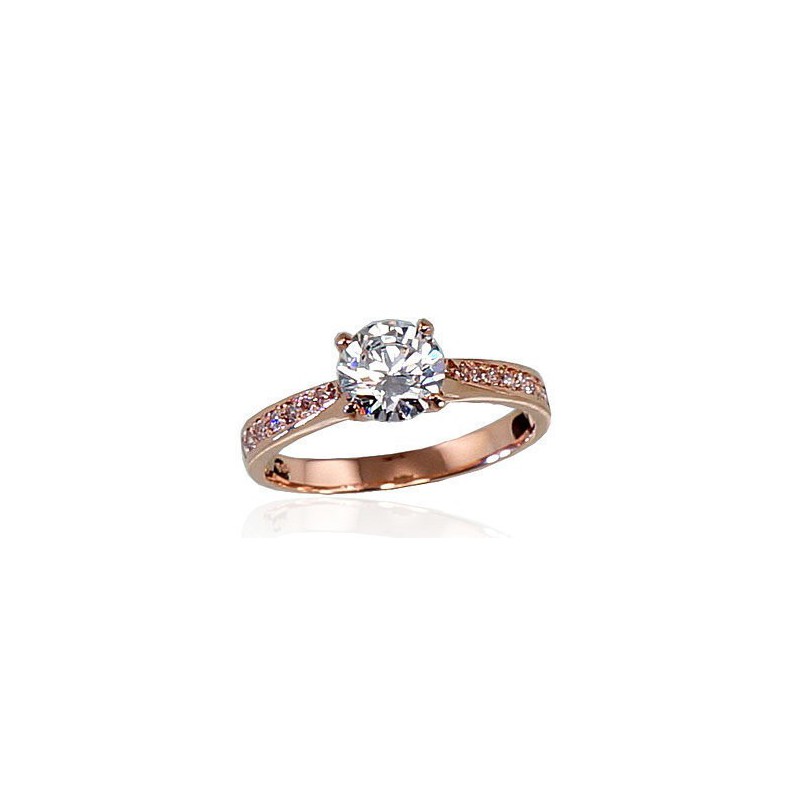 585° Gold ring, Stone: Zirkons , Type: Engagement rings, 1100283(Au-R)_CZ