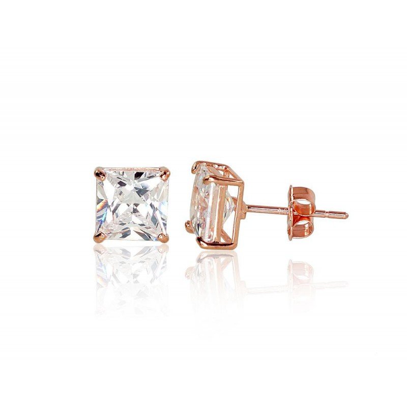 585°, Gold classic studs earrings, Stone: Zirkons , Type: Nails, 1201167(Au-R)_CZ