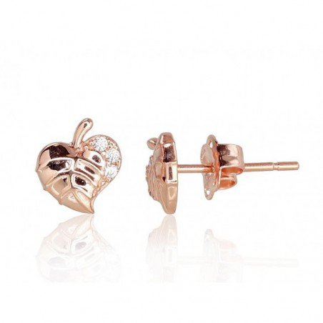 585°, Gold classic studs earrings, Stone: Zirkons , Type: Nails, 1200959(Au-R)_CZ