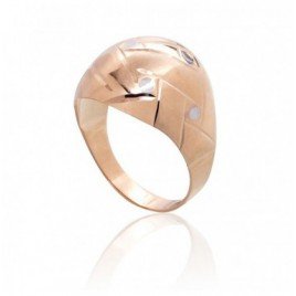585° Gold ring, Stone: No stone, Type: Women, 1101063(Au-R+PRh-W)