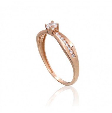 585° Gold ring, Stone: Zirkons , Type: Engagement rings, 1101094(Au-R)_CZ