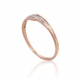 585° Gold ring, Stone: Diamonds, Type: \"L\'amour\"  collection, 1101101(Au-R+PRh-W)_DI